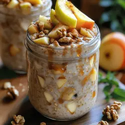 Breakfast is often heralded as the most important meal of the day, and for good reason. It sets the tone for our energy levels and productivity. But what if your morning meal could also evoke the comforting flavors of a beloved dessert? Enter Apple Pie Overnight Oats, a delightful breakfast that merges the warm, nostalgic essence of apple pie with the wholesome goodness of oats. This nourishing dish is not only delicious but also incredibly convenient, making it an ideal choice for busy mornings or those who simply want to enjoy a wholesome meal without the fuss.