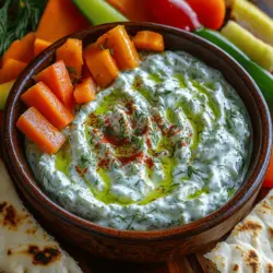 Tzatziki dip is a classic Mediterranean sauce that has captured the hearts (and taste buds) of food lovers around the world. This creamy concoction, primarily made from Greek yogurt, fresh cucumbers, garlic, and herbs, is not just a dip but a versatile condiment that enhances a variety of dishes. Whether served alongside grilled meats, as a spread on pita or flatbreads, or simply enjoyed with fresh vegetables, tzatziki offers a refreshing and cooling flavor profile that is perfect for warm weather gatherings or any occasion that calls for a delightful culinary experience.