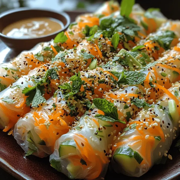 As the sun shines brightly and temperatures rise, the craving for light, refreshing meals becomes ever more prominent. One delightful dish that perfectly embodies the essence of summer is the Fresh & Crunchy Summer Veggie Rice Paper Rolls. These vibrant rolls are not only a feast for the eyes but also a celebration of fresh, seasonal produce, making them an ideal choice for hot days when cooking feels too laborious. Wrapped in delicate rice paper, these rolls are bursting with the flavors of fresh vegetables and aromatic herbs, creating a wholesome and satisfying meal or snack.