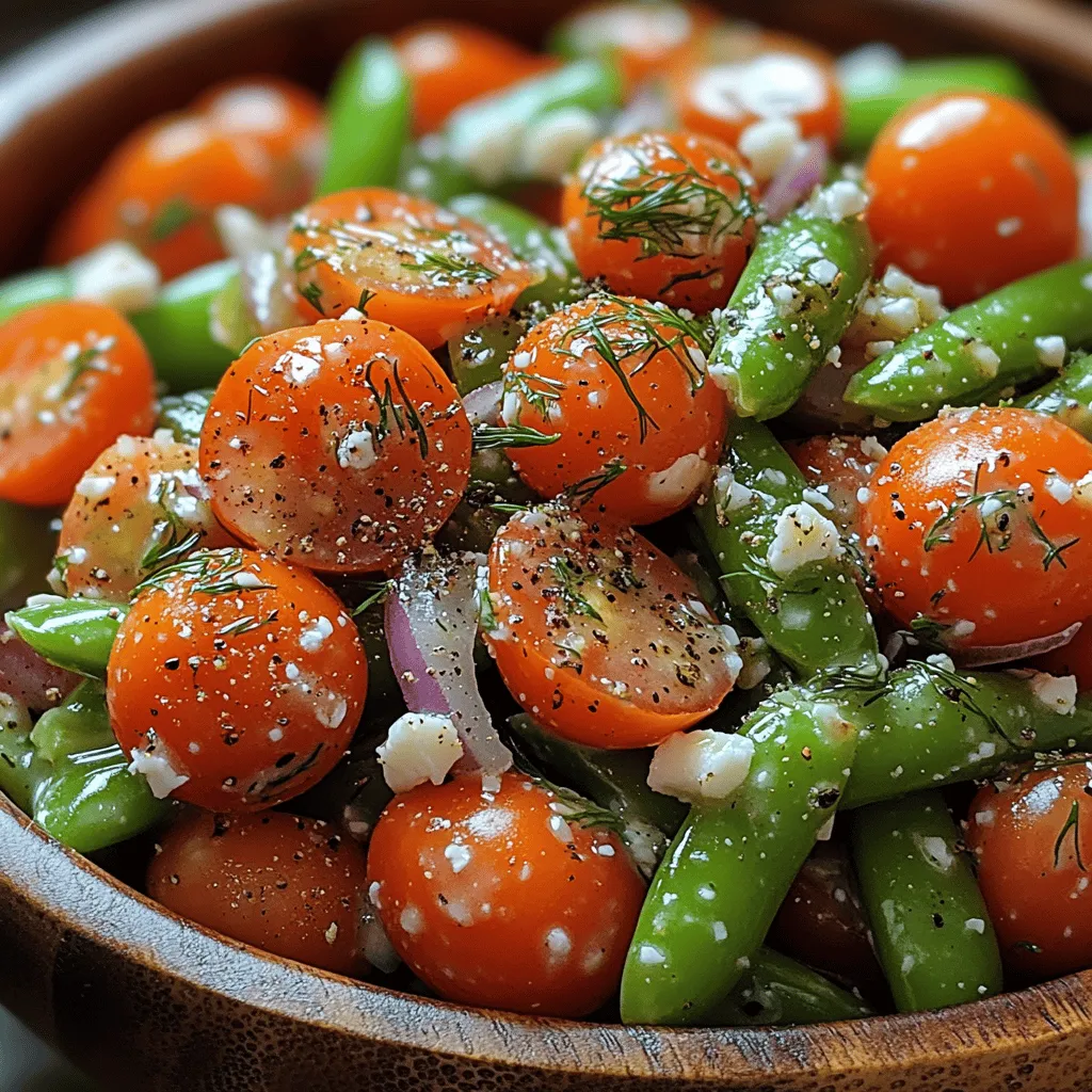 Using fresh, seasonal ingredients is paramount when it comes to achieving the best flavor and nutritional benefits in any recipe. Not only do fresh ingredients bring out the inherent flavors of the dish, but they also ensure that you’re getting the most nutrients possible. In this Creamy Dill Snap Pea Salad, each component contributes to a medley of textures and tastes that celebrate health and wellness.