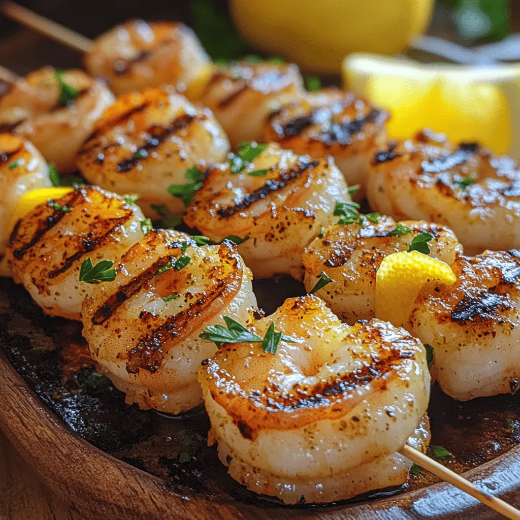 Shrimp has long been celebrated for its versatility and nutritional profile. Packed with protein and low in calories, it serves as an excellent option for those looking to maintain a balanced diet. The freshness of the ingredients in this recipe, particularly the zesty lemon and aromatic garlic, elevates the dish, ensuring each bite bursts with flavor. Whether you're grilling on a sunny weekend or preparing a weeknight meal, these skewers offer a bright taste of summer that can be enjoyed year-round.