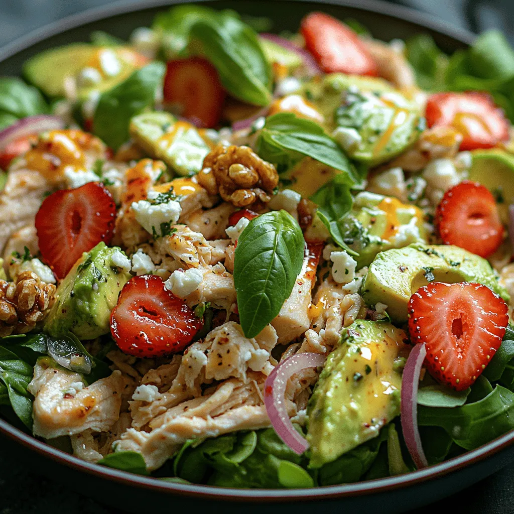 In the world of salads, few dishes can boast the perfect balance of flavor, texture, and nutrition quite like the Strawberry Avocado Chicken Salad. This vibrant dish combines the sweetness of ripe strawberries with the creamy richness of avocado, all while incorporating tender, juicy chicken breast. It is not only a feast for the eyes with its colorful presentation but also a delightful experience for the palate, making it an ideal choice for a variety of occasions—from casual lunches to festive gatherings.