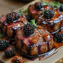 Blackberry Balsamic Glazed Pork is a dish that embodies the perfect balance between sweet and savory flavors, creating a culinary experience that is both delightful and memorable. The combination of succulent pork tenderloin, tart blackberries, and tangy balsamic vinegar results in a glaze that elevates the dish to a new level of sophistication. This recipe is versatile enough to suit various occasions—whether you're preparing a quick weeknight meal for your family or aiming to impress guests at a dinner party, this dish fits the bill perfectly.