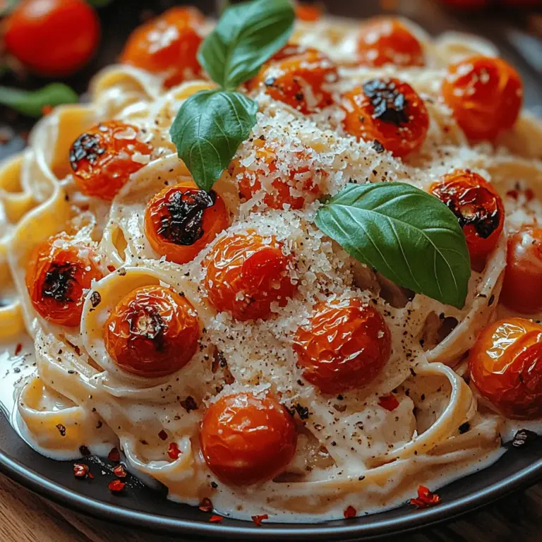 Creamy Roasted Tomato Pasta is not just a recipe; it's an experience that combines the rich flavors of roasted tomatoes with the comforting texture of creamy pasta. This dish is a quintessential representation of how simple ingredients can transform into a gourmet meal that pleases both the palate and the soul. With its vibrant red hue and aromatic essence, it is a feast for the eyes as much as it is for the taste buds.