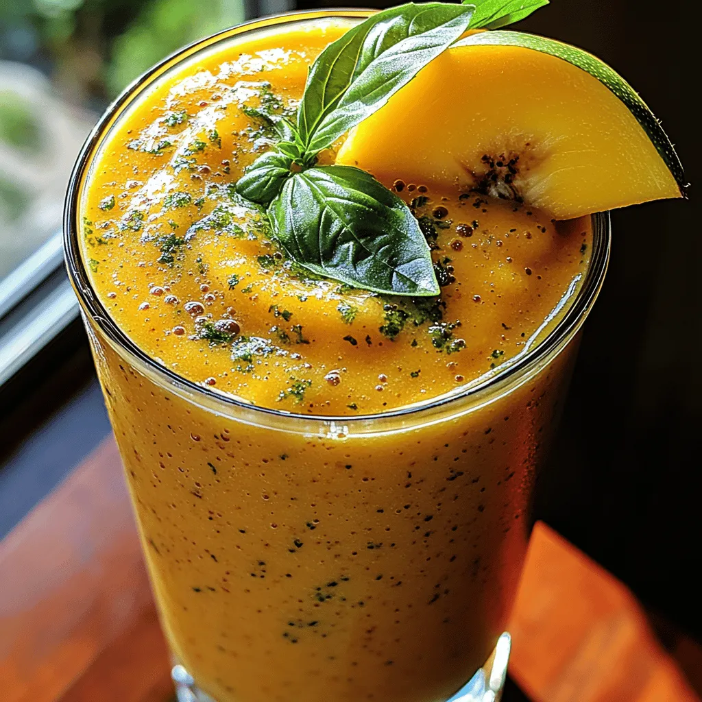 In the bustling rhythm of modern life, finding convenient and nutritious ways to incorporate fruits into our diets has never been more important. Smoothies have emerged as a favorite among health enthusiasts for their versatility, ease of preparation, and ability to pack a plethora of nutrients into one glass. Whether enjoyed at breakfast, as a refreshing snack on a hot day, or as a delightful post-workout treat, smoothies like the Mango Basil Bliss Smoothie offer a delicious way to fuel your body with essential vitamins and minerals.