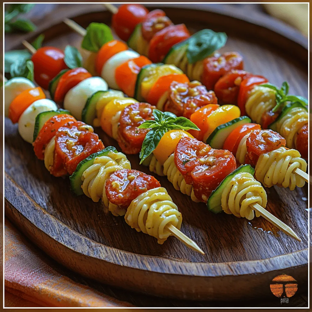 What makes Italian Pasta Salad Skewers so appealing? First and foremost, their colorful presentation is an instant draw. A combination of vibrant vegetables, savory meats, and creamy cheese, all beautifully arranged on skewers, creates a dish that is both appetizing and fun to eat. They embody the essence of Italian cuisine, showcasing fresh ingredients and bold flavors while remaining incredibly easy to prepare.