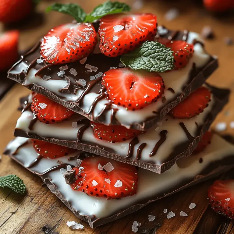 In the world of desserts, finding the perfect balance between indulgence and health can often feel like a daunting task. Enter the Chocolate Strawberry Greek Yogurt Bark – a delightful treat that checks all the boxes for a guilt-free indulgence. This innovative dessert not only satisfies your sweet tooth but also packs a nutritious punch, making it a fantastic option for anyone looking to enjoy a delicious snack without compromising their health goals.