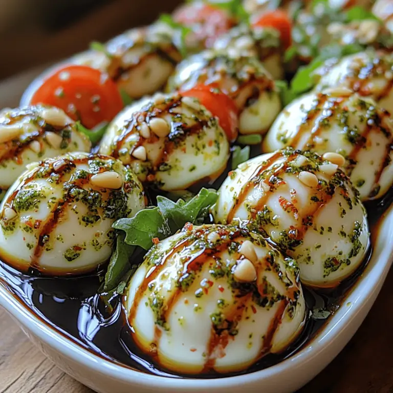 As culinary enthusiasts continue to explore new ways to elevate traditional dishes, the Lemon Pesto Caprese Spoons emerge as a delightful and modern twist on the classic Caprese salad. This innovative appetizer not only maintains the essence of the original but also introduces a refreshing burst of flavor that tantalizes the palate. Imagine vibrant flavors of fresh basil, zesty lemon, and creamy mozzarella coming together in a visually appealing presentation that is perfect for a variety of occasions—from lively parties and casual picnics to intimate family gatherings.