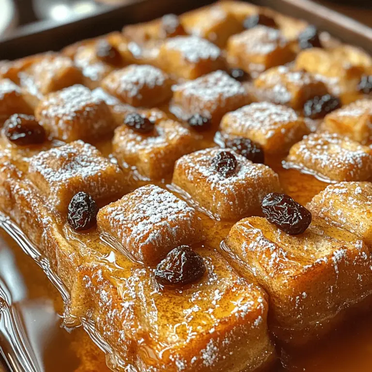 Brunch is a delightful culinary experience that brings people together over good food and warm conversations. Among the array of brunch options, few dishes can compare to the charm of the Cinnamon Raisin French Toast Bake. This dish seamlessly blends the comforting flavors of cinnamon and raisins with the classic appeal of French toast, making it a perfect crowd-pleaser for gatherings, family breakfasts, or holiday celebrations. The beauty of this recipe lies not only in its flavor but also in its simplicity and ease of preparation, allowing hosts to enjoy the company of their guests without being tied to the stovetop.