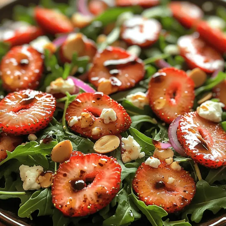 There's something undeniably delightful about a salad that brings together the freshness of greens and the sweetness of fruit. Enter the Strawberry Bliss Arugula Salad – a vibrant, delicious dish that embodies the essence of spring and summer with every bite. This salad is more than just a mix of ingredients; it's a celebration of seasonal produce that not only tantalizes the taste buds but also nourishes the body. With its bright colors and refreshing flavors, it serves as a perfect side dish or a light main course, making it a versatile addition to any meal.