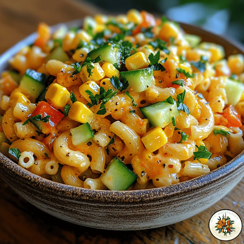 As the warm rays of summer shine down and outdoor gatherings become the norm, a dish that captures the essence of this vibrant season is the Sunny Sweet Corn Macaroni Salad. This delightful salad is not only a feast for the eyes, with its colorful assortment of fresh vegetables, but it also tantalizes the taste buds with its combination of creamy dressing and sweet corn. Whether you’re hosting a picnic, throwing a barbecue, or attending a potluck, this salad is the perfect side dish that’s both easy to prepare and sure to please a crowd.