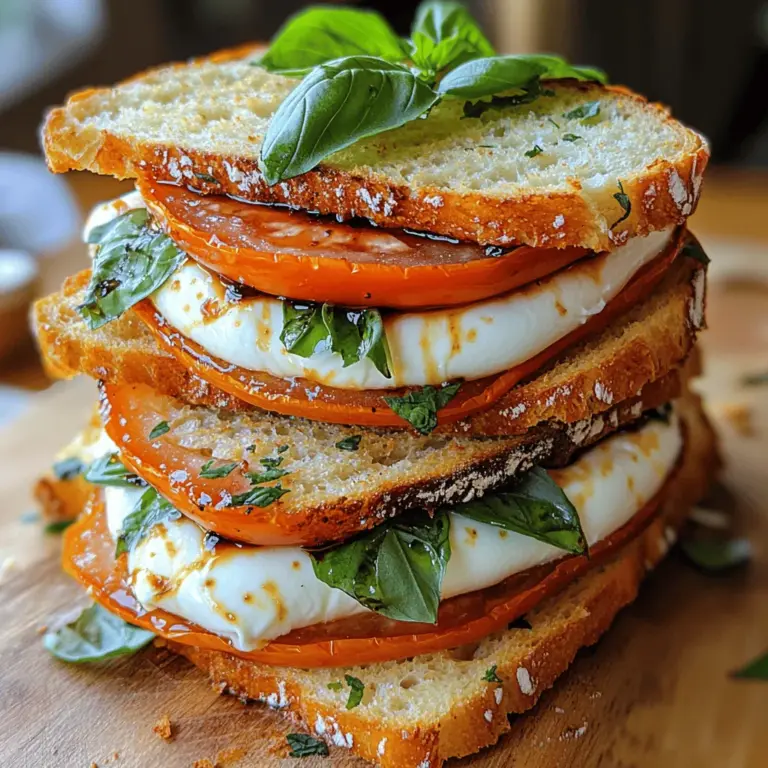The magic of the Fresh Tomato Basil Bliss Sandwich lies in its simplicity, relying on a selection of fresh, high-quality ingredients to create an unforgettable flavor profile. Let’s take a closer look at each component that contributes to this delightful dish: