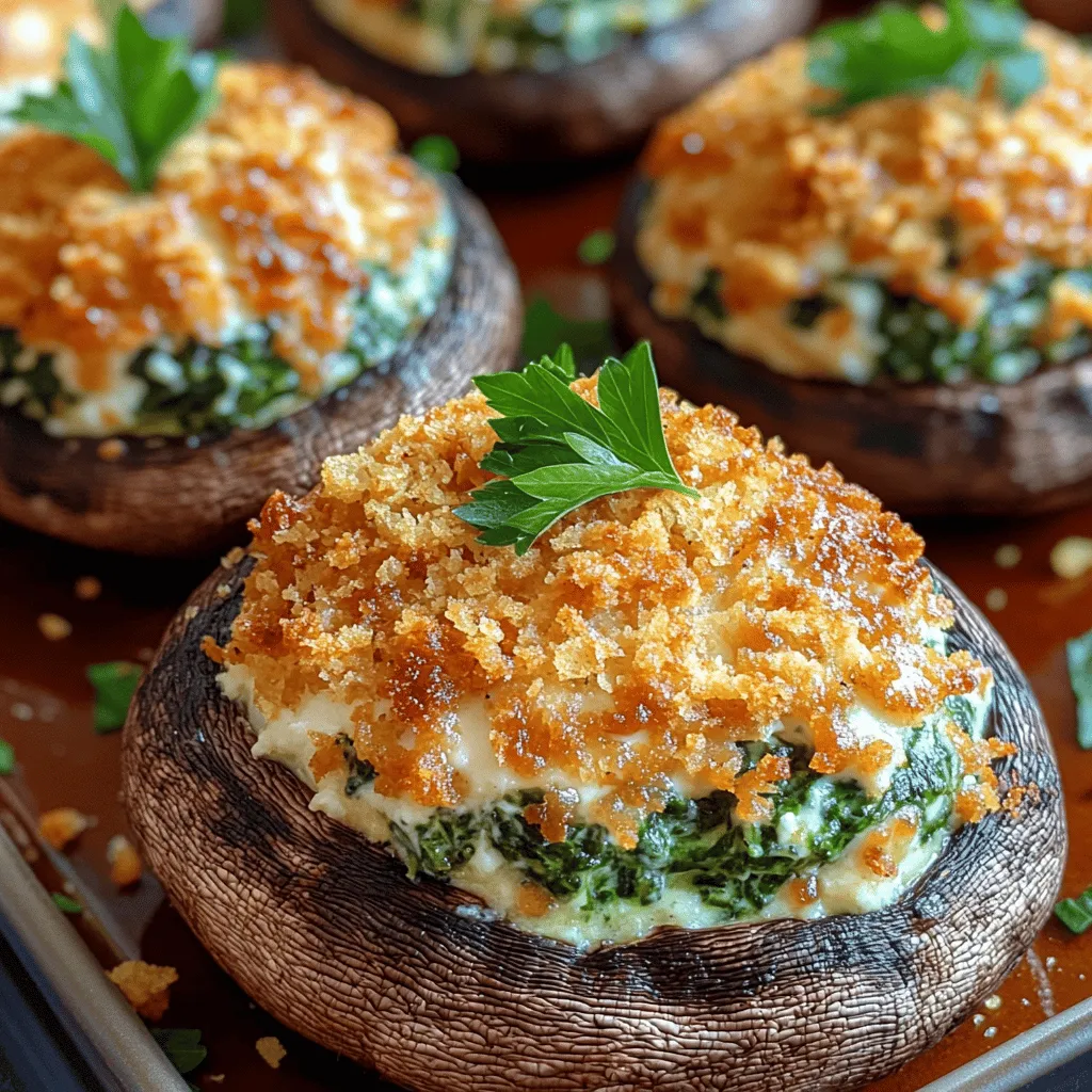 Stuffed mushrooms are a timeless favorite in the world of appetizers, captivating taste buds at gatherings, parties, and family dinners alike. Their versatility allows for a myriad of flavor combinations, making them suitable for any palate. Among the countless variations, *Savory Parmesan Spinach Stuffed Mushrooms* stand out as a particularly delightful choice. This recipe features large, succulent portobello mushrooms filled with a creamy and cheesy mixture that melds beautifully with the earthiness of the mushrooms.
