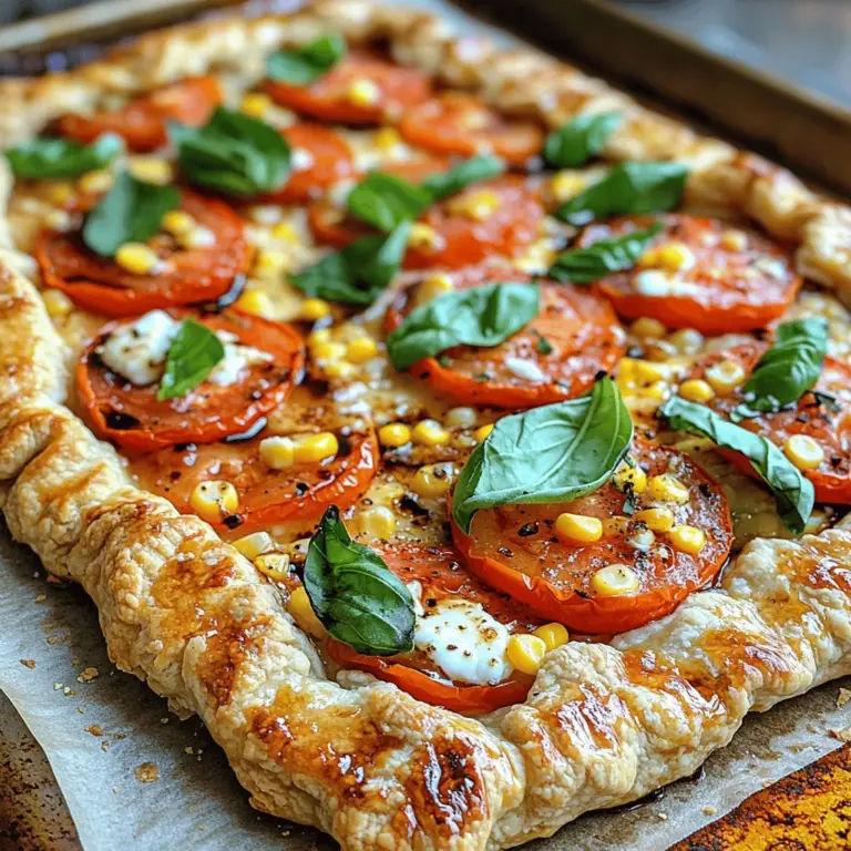 As the summer sun casts its warm glow, there’s nothing quite like the taste of seasonal produce, and one dish that perfectly encapsulates this essence is the Rustic Tomato Corn Galette. This delightful recipe celebrates the bounty of summer with its vibrant colors and fresh flavors, making it a must-try for any food lover. Picture a flaky, golden crust enveloping juicy tomatoes and sweet corn, all complemented by the richness of cheese and the aromatic essence of fresh herbs.