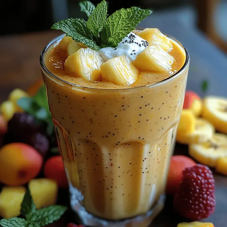 To create the ultimate Tropical Paradise Smoothie, it’s essential to understand the star ingredients that contribute to its delightful taste and nutritional value. Let’s explore each component, starting with the luscious pineapple.