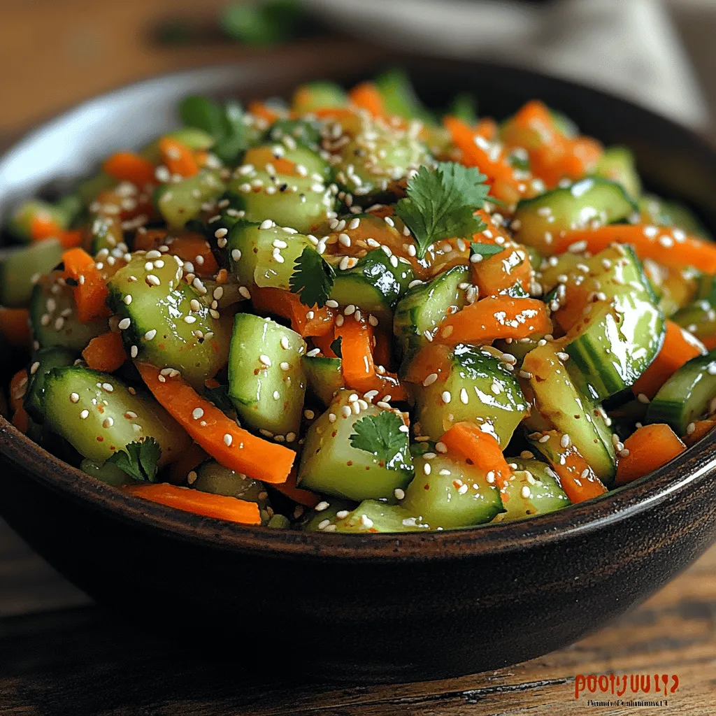 In the vibrant world of Asian-inspired cuisine, salads often take center stage, showcasing the freshness and crunch of seasonal vegetables. Among these delightful dishes, the Crunchy Asian Cucumber Carrot Slaw stands out for its bright colors, satisfying textures, and refreshing flavors. This slaw is not only a feast for the eyes but also a wholesome addition to any meal, making it a versatile option for both side dishes and light lunches.