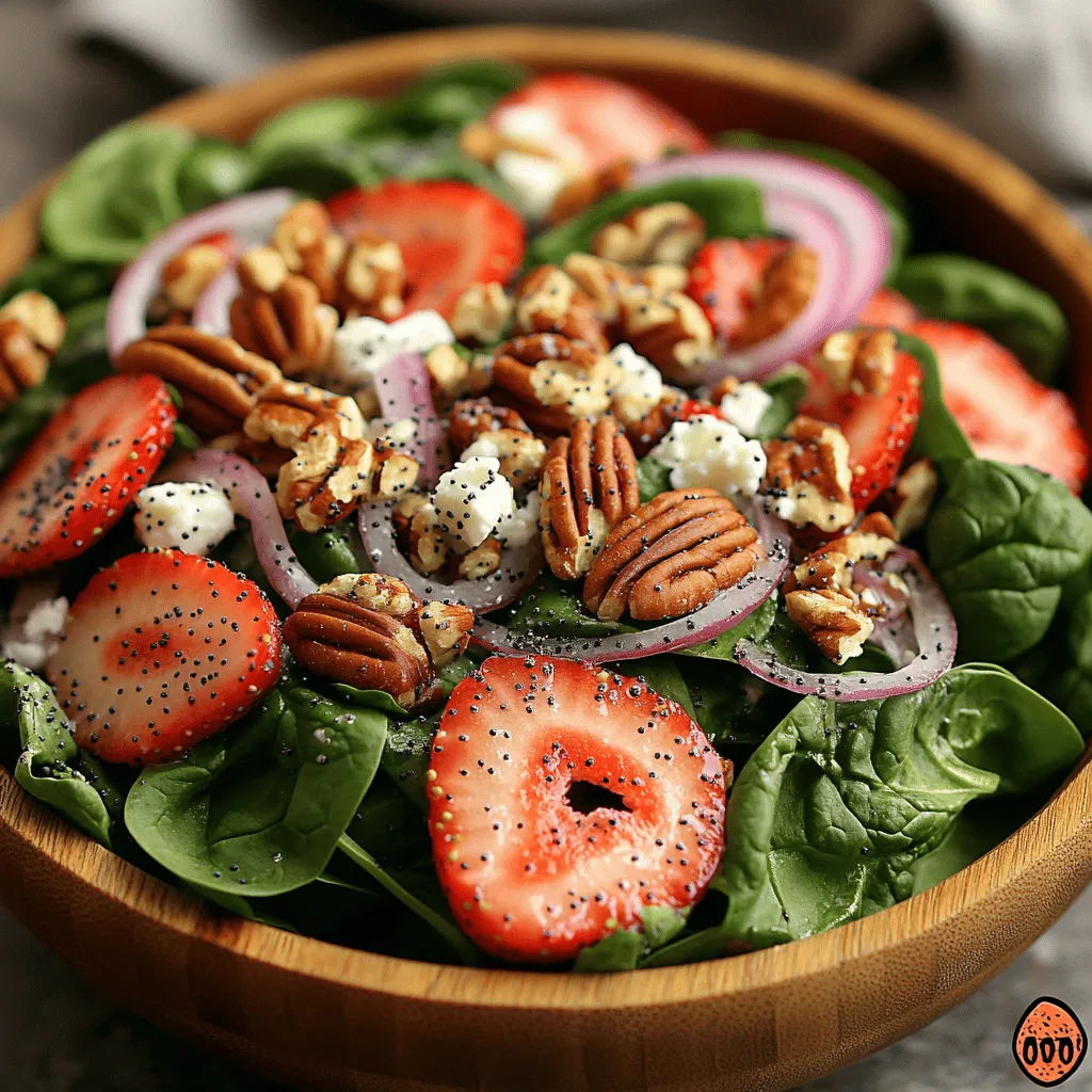 Salads have long been cherished as versatile meals that can be tailored to suit any palate, and one salad that stands out for its delightful combination of flavors is the Fresh & Fruity Spinach Strawberry Poppyseed Salad. This vibrant dish is not only visually appealing but also bursting with freshness, making it a popular choice for warm-weather gatherings, picnics, and light lunches. The symphony of peppery spinach, sweet strawberries, and creamy poppyseed dressing creates a taste experience that is both refreshing and satisfying.