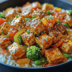 In the ever-evolving culinary landscape, plant-based meals have gained unprecedented popularity, capturing the hearts and plates of food lovers across the globe. One dish that embodies this trend is the Tangy Tofu Delight with Crunchy Veggies. This vibrant and healthful recipe not only tantalizes the taste buds with its dynamic flavors but also provides a satisfying dining experience that nourishes the body. With its perfect blend of textures and colors, this dish is a celebration of fresh ingredients and innovative cooking.