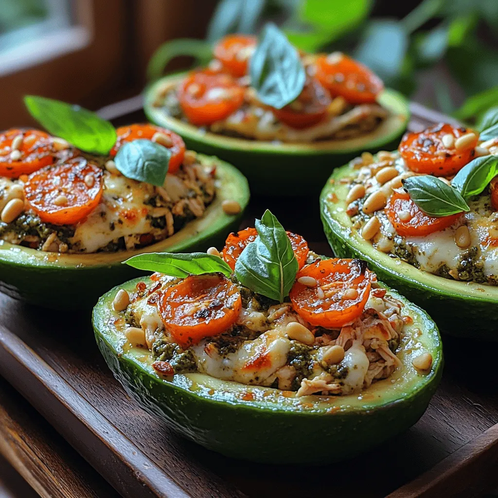 Originating from the Mediterranean, pesto is a traditional Italian sauce made from fresh basil, garlic, pine nuts, Parmesan cheese, and olive oil. It’s a versatile condiment that can elevate various dishes, from pasta to pizzas. The combination of pesto with chicken brings a savory depth to the protein, while the avocado adds a creamy, buttery richness that complements the flavors beautifully.