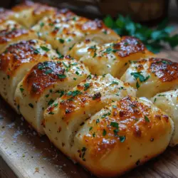 If you’re searching for a dish that combines comfort, flavor, and a bit of fun at the dinner table, look no further than the Golden Garlic Parmesan Pull Apart bread. This delightful recipe offers a unique twist on traditional garlic bread, transforming it into an interactive experience that not only satisfies your cravings but also brings people together. As you tear apart the warm, cheesy, and buttery pieces, you’ll discover a medley of flavors that make this dish a favorite for gatherings and weeknight dinners alike.