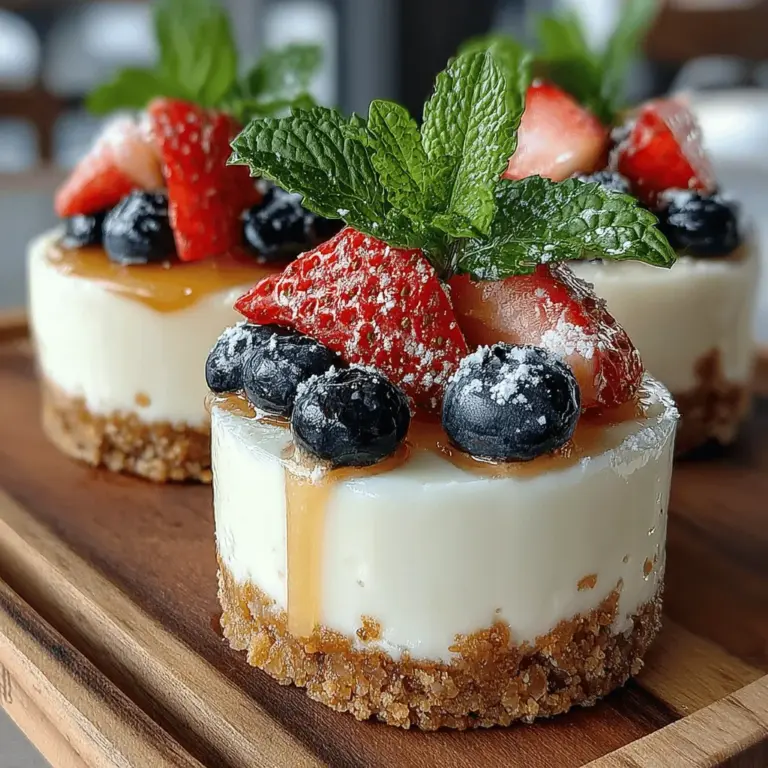 To achieve the perfect graham cracker crust for your Zesty No-Bake Lemon Berry Cups, begin by gathering your ingredients: 1 ½ cups of graham cracker crumbs, ¼ cup of granulated sugar, and ½ cup of melted unsalted butter.