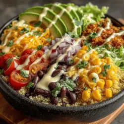 The foundation of the Creamy Avocado Ranch Taco Bowl can either be quinoa or brown rice, both of which offer a wealth of nutritional benefits. Quinoa, often hailed as a "superfood," is a complete protein, meaning it contains all nine essential amino acids that the body cannot produce on its own. Additionally, quinoa is rich in fiber, magnesium, and antioxidants, making it an excellent choice for promoting digestive health and reducing inflammation.