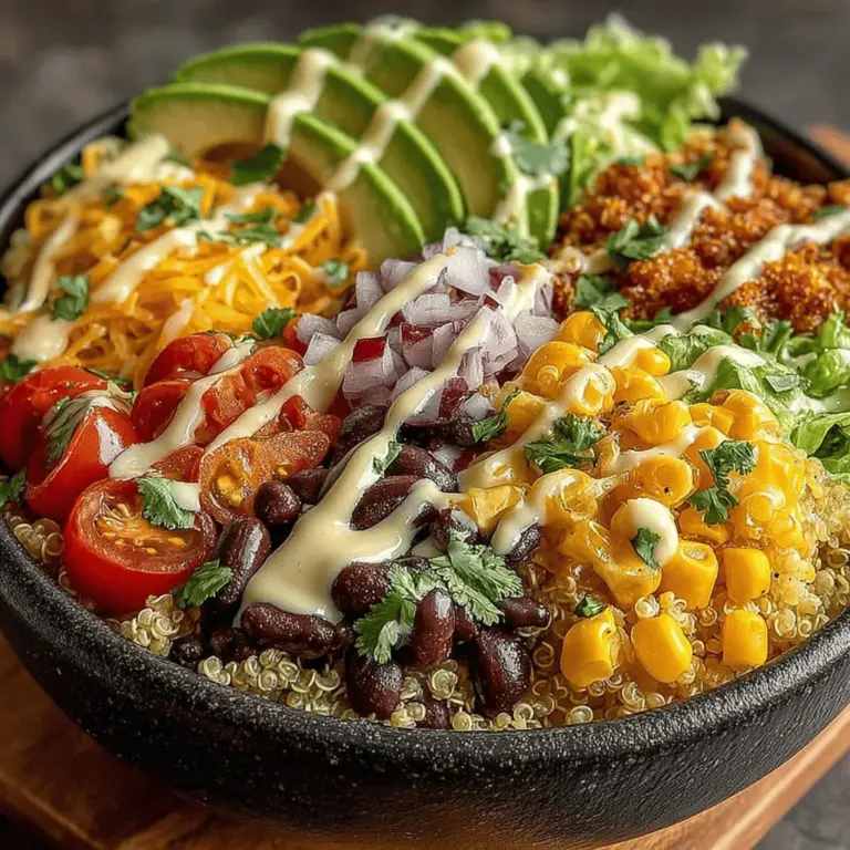 The foundation of the Creamy Avocado Ranch Taco Bowl can either be quinoa or brown rice, both of which offer a wealth of nutritional benefits. Quinoa, often hailed as a "superfood," is a complete protein, meaning it contains all nine essential amino acids that the body cannot produce on its own. Additionally, quinoa is rich in fiber, magnesium, and antioxidants, making it an excellent choice for promoting digestive health and reducing inflammation.