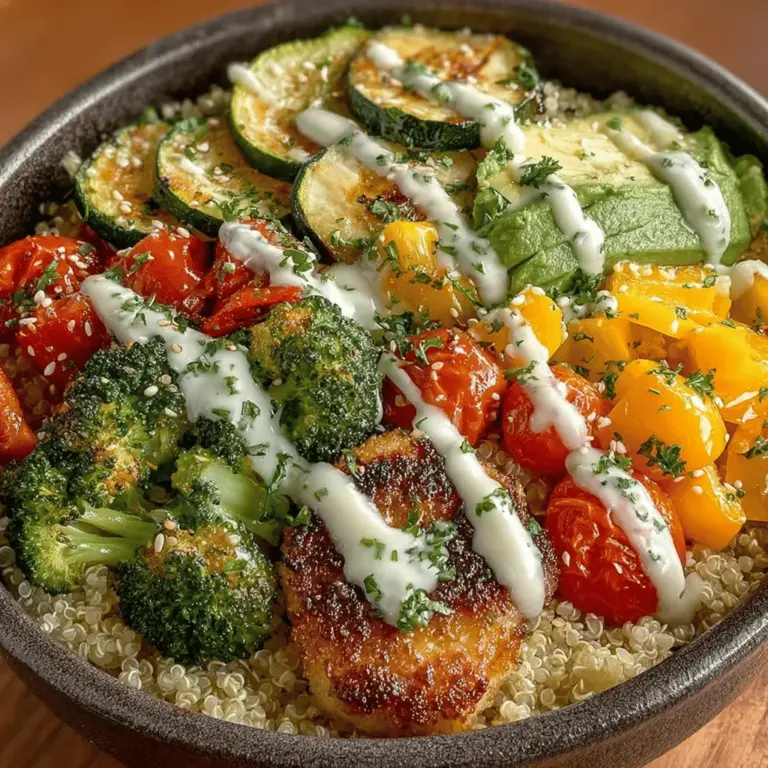 In today's fast-paced world, many of us are searching for meals that are not only nutritious but also easy to prepare. The Roasted Veggie Quinoa Bowl with Lemon Tahini dressing perfectly embodies this balance, offering a vibrant array of flavors and textures that cater to both health-conscious eaters and those looking for a hearty meal. This dish stands out because of its versatility; it can serve as a filling lunch, a wholesome dinner, or even a nourishing breakfast depending on how you choose to enjoy it.