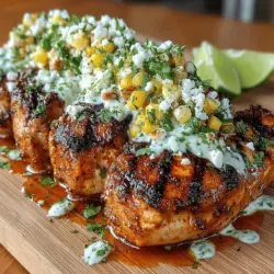 As the days grow longer and warmer, there's nothing quite like the tantalizing aroma of grilled food wafting through the air. One dish that perfectly embodies the essence of summer gatherings is Grilled Chicken with Street Corn Sauce. This recipe marries the smoky, charred flavors of perfectly grilled chicken with a vibrant and creamy street corn sauce that bursts with freshness and zest. It's a dish that not only impresses but also invites lively conversation around the dinner table, making it ideal for both casual family dinners and festive celebrations.