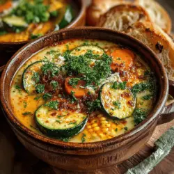 When the weather turns chilly or the days are simply too busy to spend hours in the kitchen, a warm bowl of creamy zucchini corn chowder is the answer. This comforting dish is ideal for any time of the year, offering a vibrant and nourishing option that can easily adapt to various dietary preferences. Featuring a delightful blend of fresh zucchini, sweet corn, and aromatic spices, this chowder provides a satisfying meal that appeals to both the hearty eater and the health-conscious.