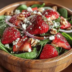The foundation of any salad is its greens, and for our Refreshing Summer Strawberry Spinach Salad, fresh spinach is the star. It’s crucial to wash and dry the spinach thoroughly before using it. Spinach can harbor dirt and grit, which can detract from the overall dining experience. To wash the spinach, place it in a large bowl of cold water, swishing it around gently. Afterward, lift the spinach out of the water and transfer it to a salad spinner. Spin dry to remove excess moisture, ensuring that each leaf is crisp and ready for layering.