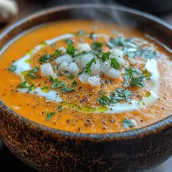 Achieving the perfect creamy consistency for your Creamy Carrot Ginger Bliss soup is crucial for that luxurious mouthfeel that makes this dish a delight to savor. You can use either an immersion blender or a traditional blender, depending on your preference and available kitchen tools.