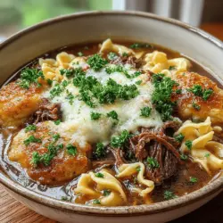 When it comes to comfort food, few dishes rival the rich, savory allure of French Onion Beef & Noodles. This hearty meal combines tender beef, caramelized onions, and soft egg noodles, all simmered together in a slow cooker to create a symphony of flavors that warms the soul. The beauty of this dish lies not only in its taste but also in its convenience—allowing you to set it and forget it while the slow cooker works its magic.
