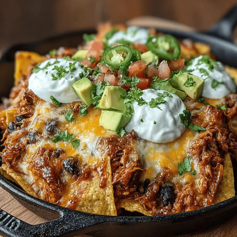 If you're searching for a dish that promises to capture the hearts—and stomachs—of friends and family alike, look no further than Cheesy Baked Chicken Nachos Glory. This delectable recipe combines tender shredded chicken, gooey melted cheese, and an array of vibrant toppings, transforming simple nachos into an unforgettable culinary experience. Whether you're gearing up for game day, hosting a family gathering, or simply enjoying a cozy night at home, these nachos are sure to become a favorite. The best part? They are easy to prepare and allow for endless customization, making them a fantastic choice for any occasion.