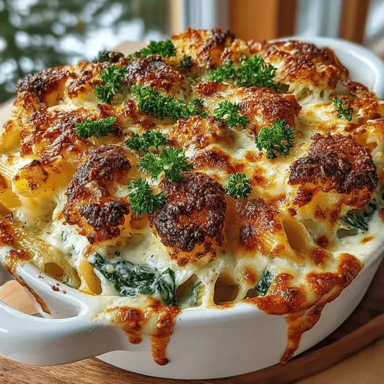 When it comes to comforting meals, few dishes rival the heartwarming experience of a baked pasta dish. Enter Cheesy Spinach Bliss Baked Penne—a delightful fusion of creamy cheese, tender pasta, and vibrant spinach that promises to please palates of all ages. This recipe not only captivates with its rich flavors and textures but also offers a wholesome twist, making it a nutritious option for family dinners or gatherings with friends.