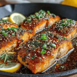 Honey Garlic Glazed Salmon Skillet