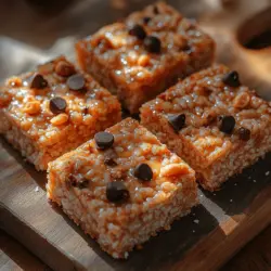 If you're on the lookout for a simple yet satisfying snack, look no further than our Nutty Delight: Crunchy Peanut Butter Rice Bars. This recipe combines the rich, indulgent flavors of peanut butter and chocolate with the satisfying crunch of puffed rice, making it a delightful treat that appeals to both kids and adults alike. Whether you need a quick pick-me-up during a busy day or a wholesome snack to pack for a school lunch, these bars offer a perfect blend of taste and nutrition.