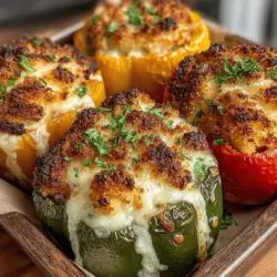 When it comes to comfort food, few dishes evoke the same warmth and nostalgia as mac and cheese. This beloved classic, with its creamy cheese sauce and tender pasta, has been a staple in homes for generations. However, the humble mac and cheese can be elevated to new culinary heights when combined with the vibrant and nutritious bell pepper. Golden Mac and Cheese-Stuffed Peppers is a dish that not only tantalizes the taste buds but also presents an eye-catching feast for the eyes, making it a standout choice for family dinners, potlucks, or any occasion where comfort food is desired.