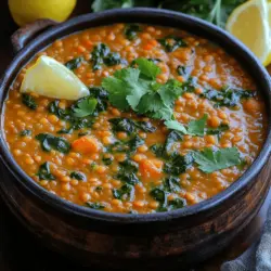 Hearty Lentil Spinach Dhal is a comforting, nutritious dish that has gained popularity among health enthusiasts and food lovers alike. This dish is a staple in Indian cuisine, showcasing the rich traditions of dhal-making that have been passed down through generations. Dhal, which refers to lentils, is not only a source of protein but also a symbol of sustenance and warmth in many households. The addition of spinach to this classic recipe not only elevates its nutritional profile but also adds a vibrant color and earthy flavor that appeals to both the eyes and the palate.
