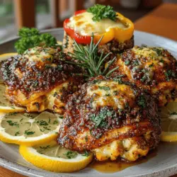 Savory Herb Roasted Chicken & Wild Rice Stuffed Peppers