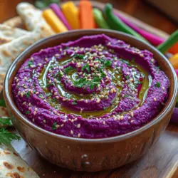 In the ever-evolving landscape of plant-based cuisine, dips often take center stage as versatile accompaniments to a variety of dishes. Among these, velvety roasted beet hummus stands out as a vibrant and healthful option that not only tantalizes the taste buds but also brings an eye-catching burst of color to your table. Unlike traditional hummus, which typically relies on chickpeas as its primary ingredient, this unique variation incorporates roasted beets, lending it a rich, earthy flavor and a striking magenta hue.