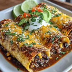 Cheesy Southwest Lentil Enchiladas