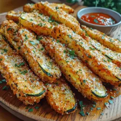 In the ever-evolving world of culinary creativity, the Crunchy Zucchini Parmesan Fries emerge as a delightful and health-conscious alternative to traditional French fries. This recipe beautifully merges the rich, savory flavors of Parmesan cheese with the light, fresh taste of zucchini, creating a snack that is as satisfying as it is nutritious. As more individuals seek to incorporate healthier options into their diets without sacrificing flavor, zucchini fries have found their way into many homes, quickly becoming a favorite for both children and adults alike.