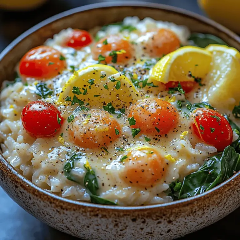 When it comes to quick and satisfying meals, few dishes can rival the Zesty Lemon Garlic Rice Bowl. This vibrant dish brings together a harmonious blend of fresh flavors and a creamy texture, making it a perfect option for busy weeknights when time is of the essence but you still want something delicious and nutritious. The bright notes of lemon paired with the aromatic punch of garlic create an enticing flavor profile that is both invigorating and comforting.