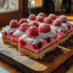 If you are searching for a dessert that combines the tartness of fresh raspberries with the tropical flair of coconut, look no further than Sweet Raspberry Coconut Slices. This delightful treat is a perfect addition to any occasion, whether you're hosting a family gathering, attending a potluck, or simply craving a sweet indulgence at home. With its vibrant colors and refreshing taste, these slices are sure to impress your friends and family, leaving them eager for a second helping.