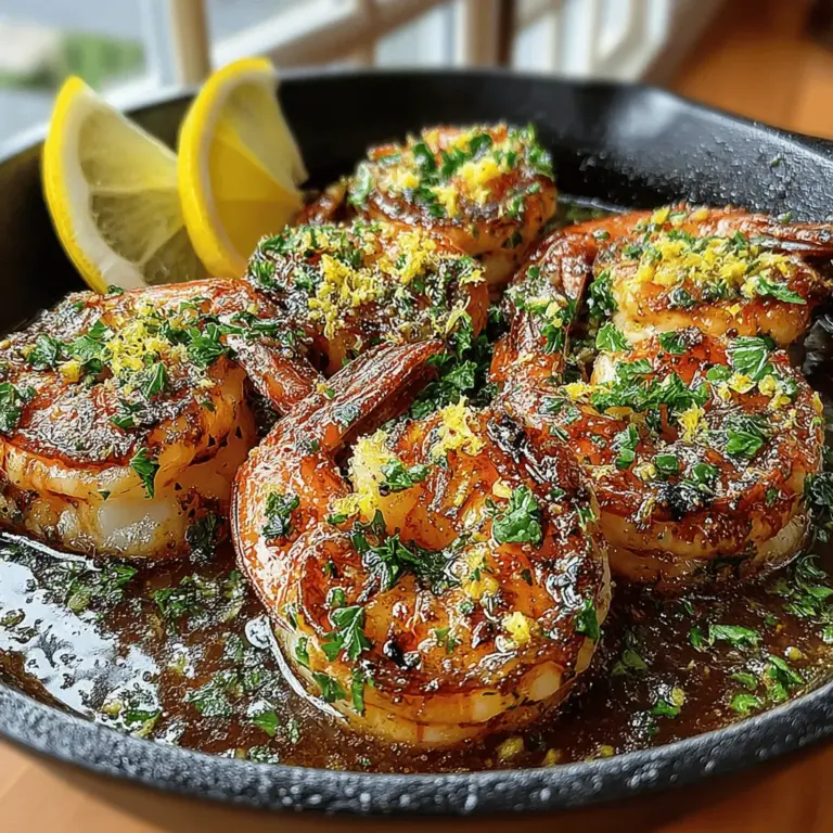 If you're on the hunt for a dish that combines simplicity, vibrant flavors, and a touch of elegance, look no further than Zesty Lemon Glazed Shrimp. This delightful recipe showcases the fresh and zesty profile of shrimp paired with the bright acidity of lemon, making it a perfect choice for both busy weeknights and special occasions. Whether you're hosting a dinner party or just want to treat yourself to a flavorful meal, this dish is sure to impress.