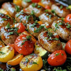 In the fast-paced world we live in, finding a meal that is both convenient and packed with flavor can feel like a daunting task. Enter the concept of the traybake: a one-pan marvel that simplifies meal preparation without compromising on taste. A traybake typically involves a medley of proteins and vegetables that are roasted together on a single baking sheet, allowing the flavors to meld beautifully while minimizing cleanup. The Sticky Balsamic Chicken Sausage Traybake is a prime example of this culinary technique, offering a delightful combination of juicy chicken sausages, vibrant fresh vegetables, and a rich, sticky glaze that elevates the dish to a whole new level.