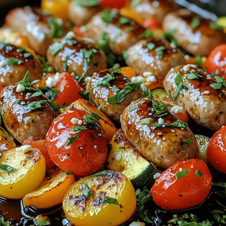 In the fast-paced world we live in, finding a meal that is both convenient and packed with flavor can feel like a daunting task. Enter the concept of the traybake: a one-pan marvel that simplifies meal preparation without compromising on taste. A traybake typically involves a medley of proteins and vegetables that are roasted together on a single baking sheet, allowing the flavors to meld beautifully while minimizing cleanup. The Sticky Balsamic Chicken Sausage Traybake is a prime example of this culinary technique, offering a delightful combination of juicy chicken sausages, vibrant fresh vegetables, and a rich, sticky glaze that elevates the dish to a whole new level.