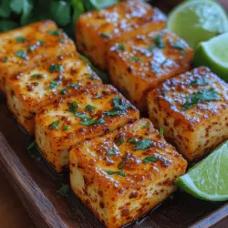In the world of plant-based cuisine, Crunchy Chili-Lime Tofu Cubes stand out as a vibrant and delicious option that appeals to vegans and non-vegans alike. This dish perfectly marries the satisfying crunch of well-cooked tofu with a zesty, tangy flavor profile that excites the palate. Whether you're looking to explore more plant-based meals or simply seeking a tasty addition to your dinner table, this recipe offers a delightful experience that is both nutritious and enjoyable.