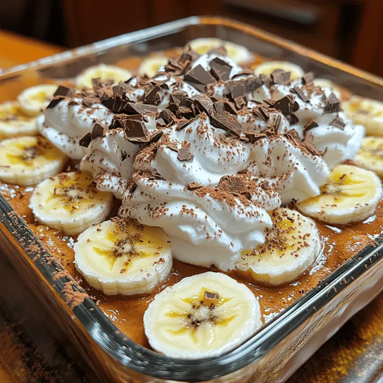 To create the Decadent Chocolate Banana Bliss, it's essential to understand the role of each ingredient. The recipe begins with ripe bananas, which are not just an essential flavor component but also contribute to the overall texture. The natural sweetness of these bananas enhances the dessert without the need for excessive sugar, giving it a wholesome feel.